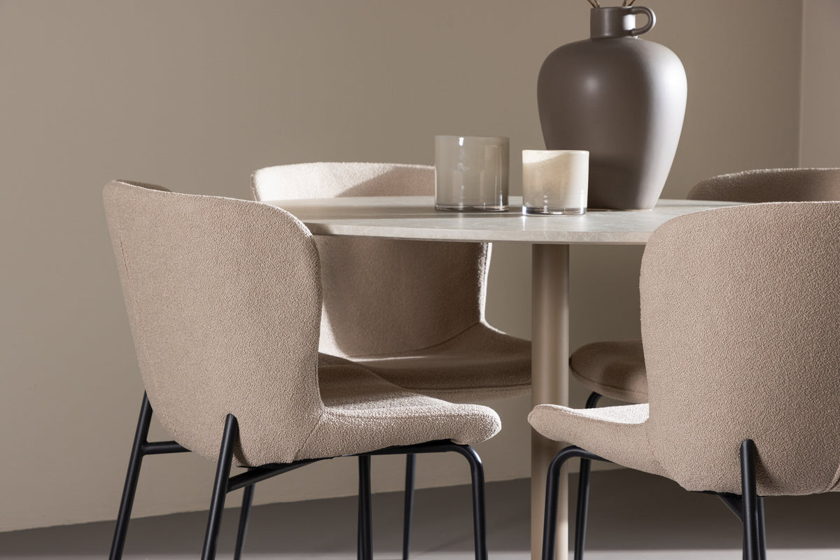 Lycke Matbord med Modesto Stolarna – MDF