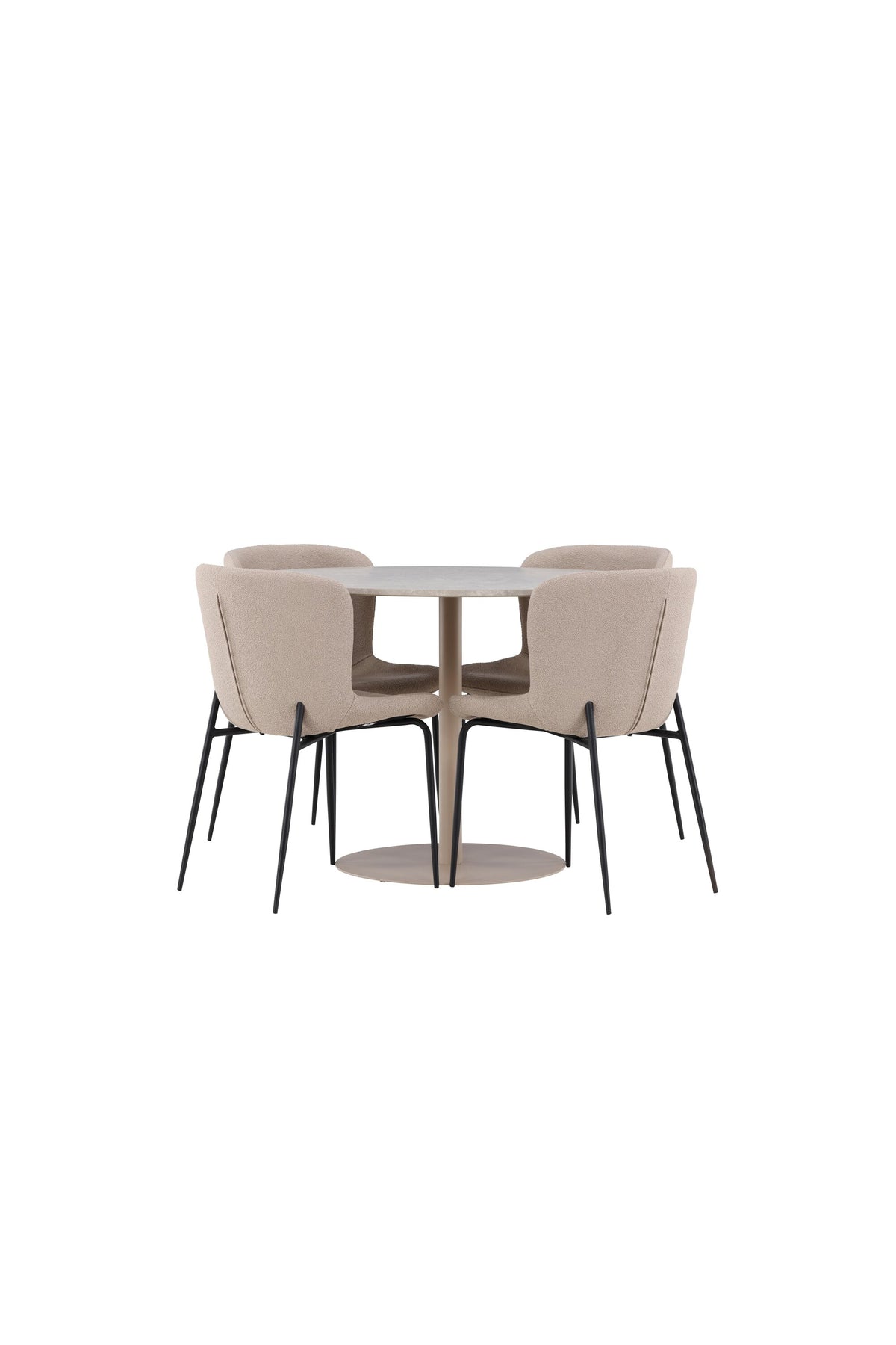 Lycke Matbord med Modesto Stolarna – MDF