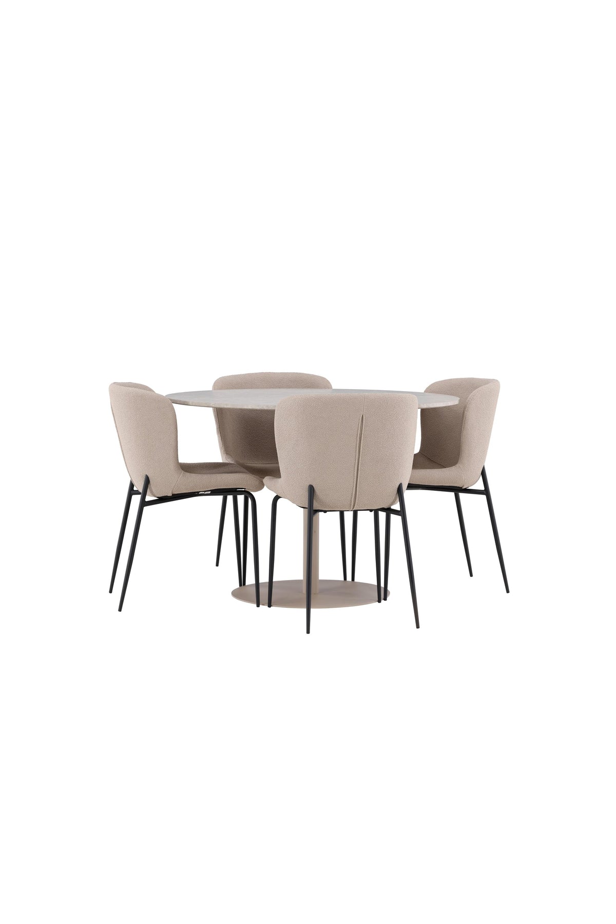 Lycke Matbord med Modesto Stolarna – MDF