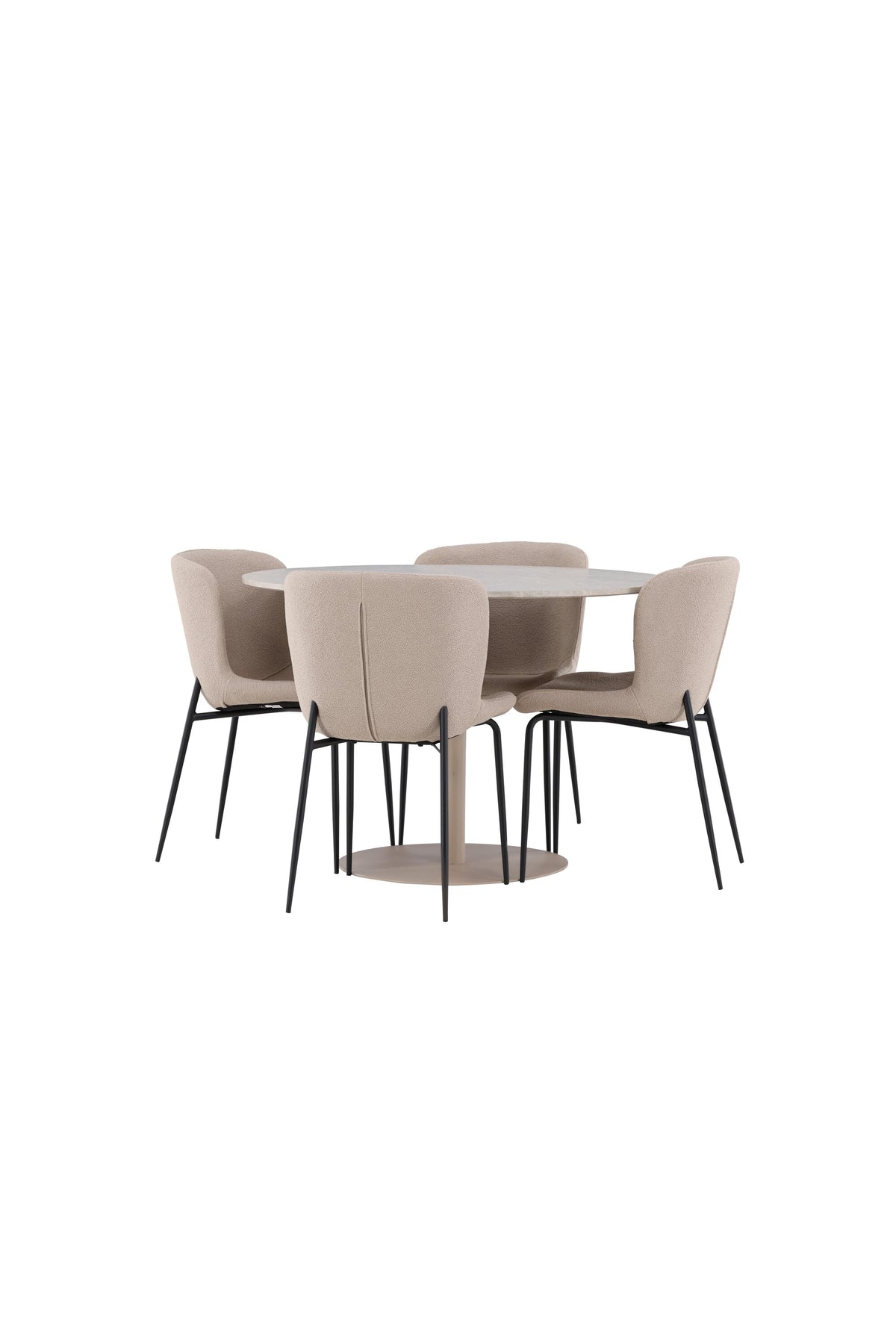 Lycke Matbord med Modesto Stolarna – MDF