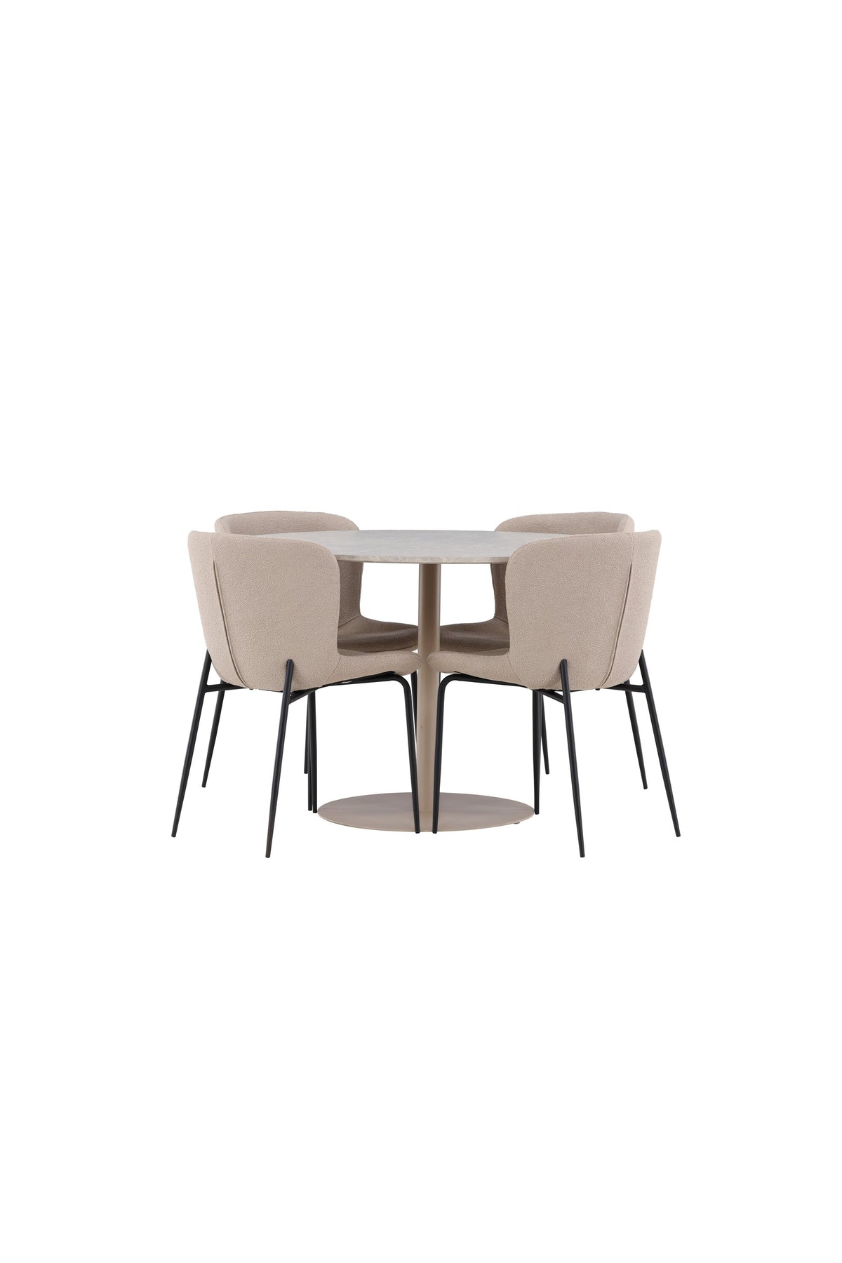 Lycke Matbord med Modesto Stolarna – MDF