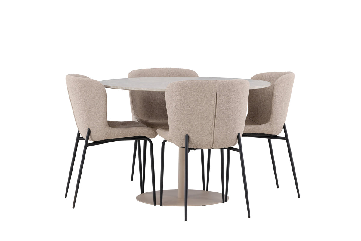 Lycke Matbord med Modesto Stolarna – MDF