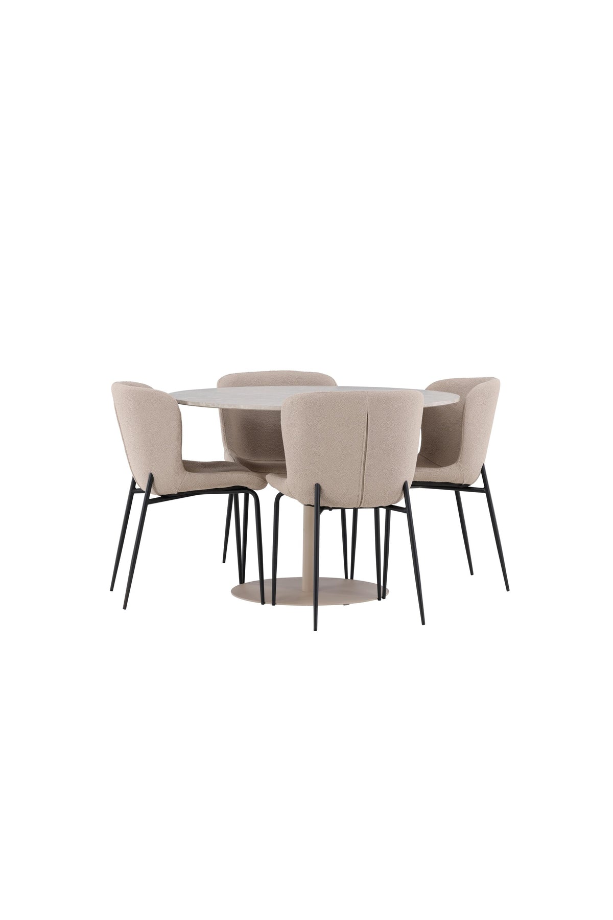 Lycke Matbord med Modesto Stolarna – MDF