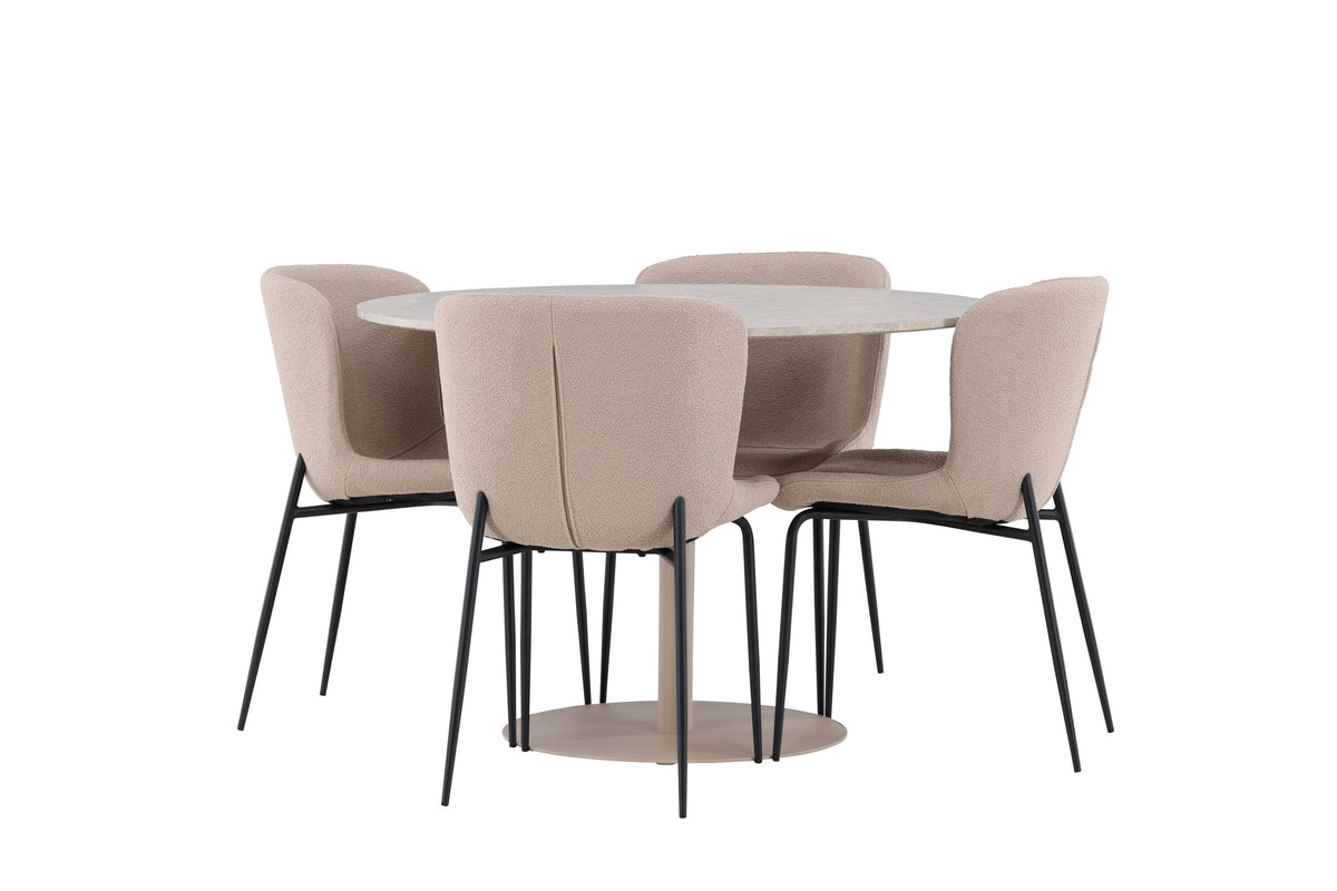 Lycke Matbord med Modesto Stolarna – MDF