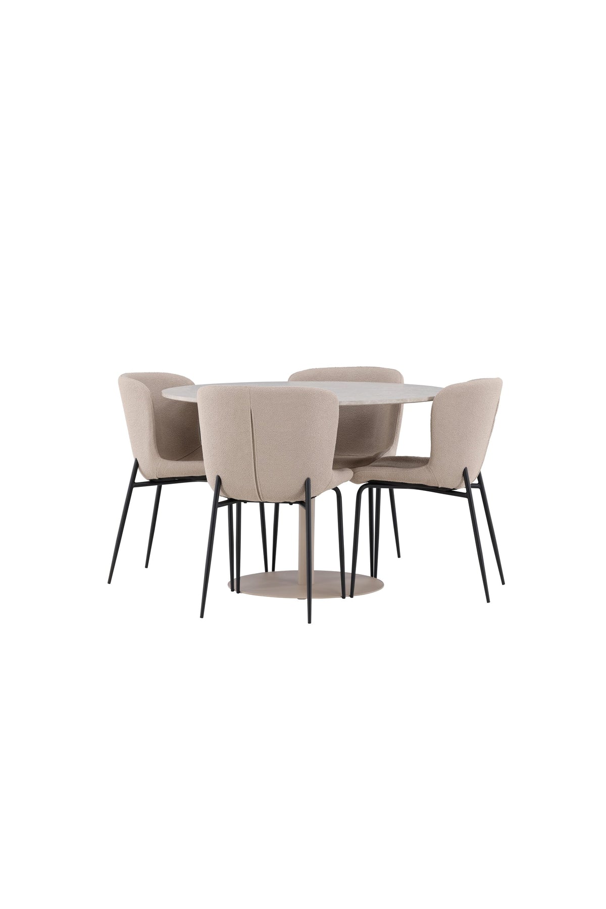 Lycke Matbord med Modesto Stolarna – MDF