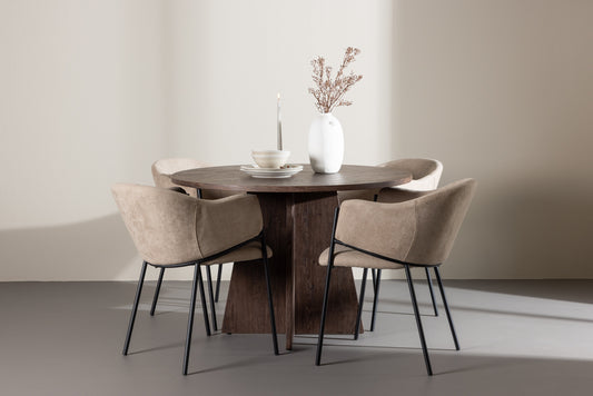 Bootcut Matbord med Evelina Stolarna – MDF