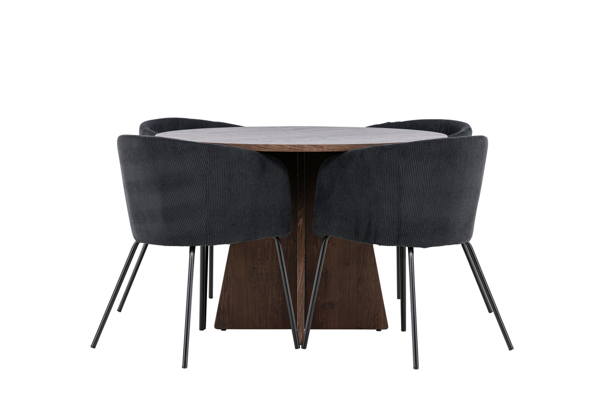 Bootcut Matbord med Berit Stolarna – MDF