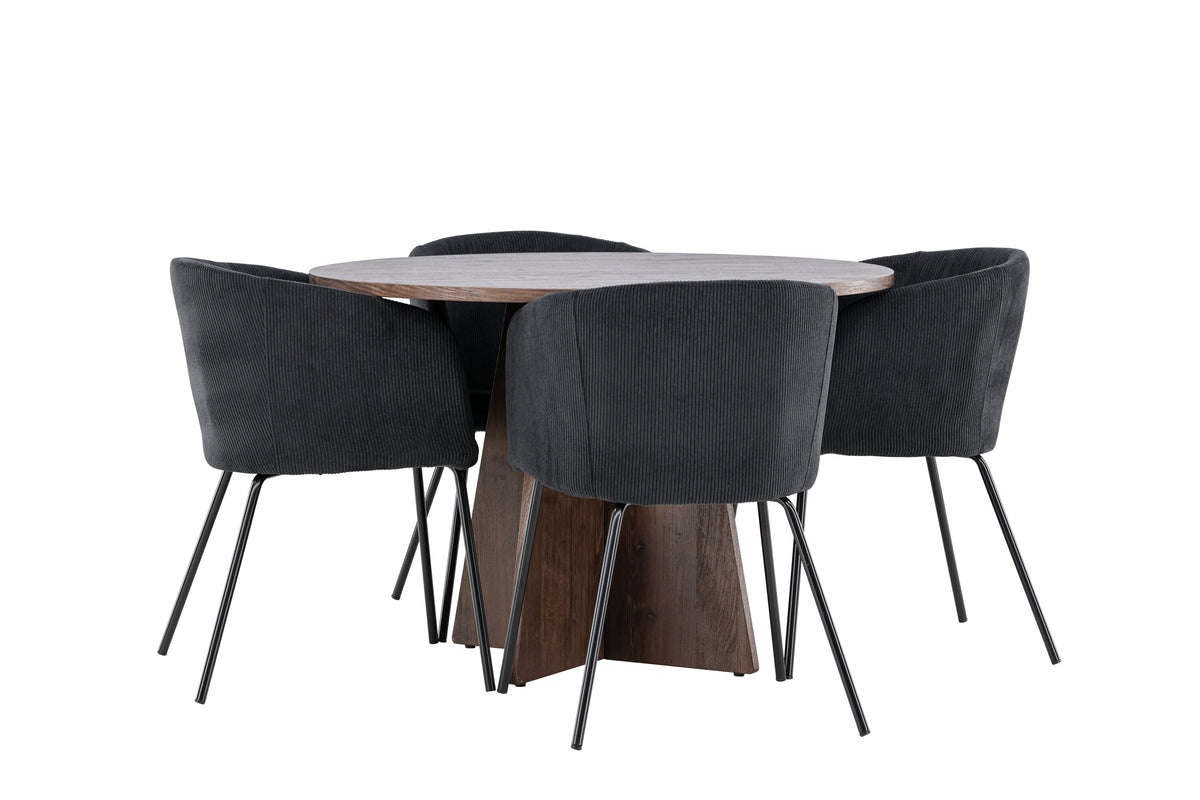 Bootcut Matbord med Berit Stolarna – MDF