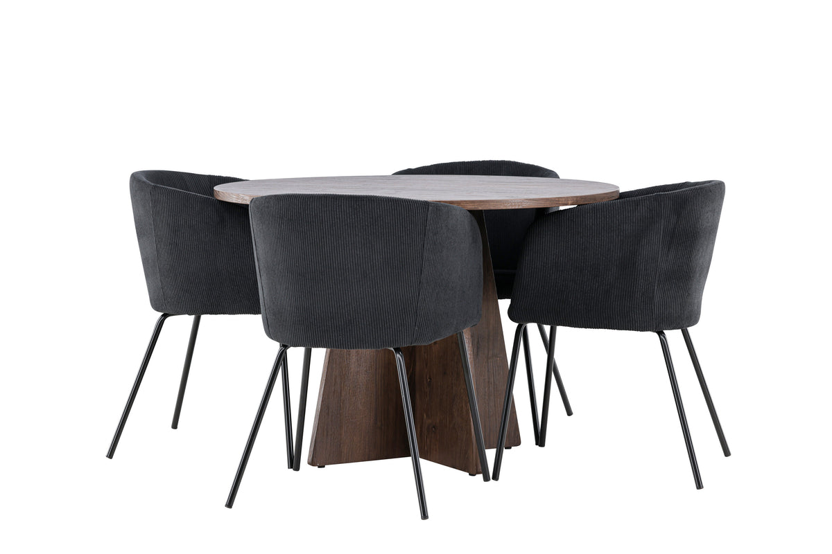 Bootcut Matbord med Berit Stolarna – MDF