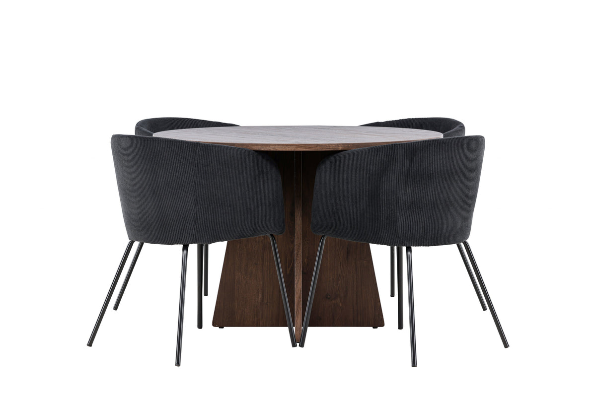Bootcut Matbord med Berit Stolarna – MDF