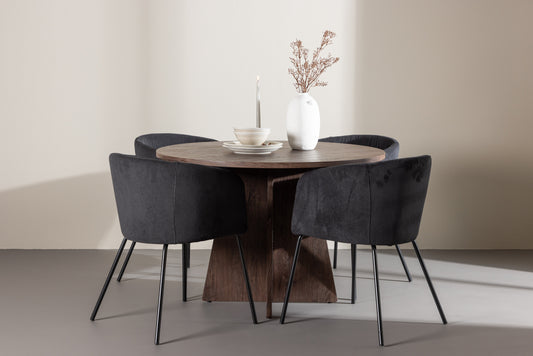 Bootcut Matbord med Berit Stolarna – MDF
