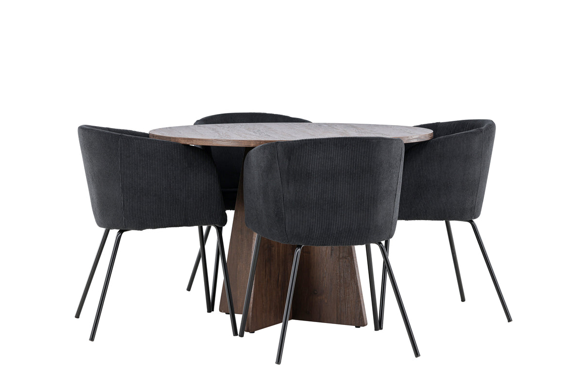 Bootcut Matbord med Berit Stolarna – MDF
