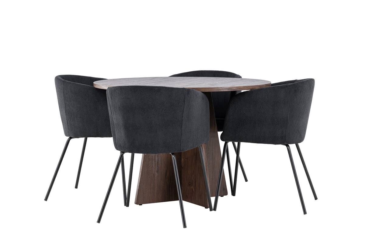 Bootcut Matbord med Berit Stolarna – MDF