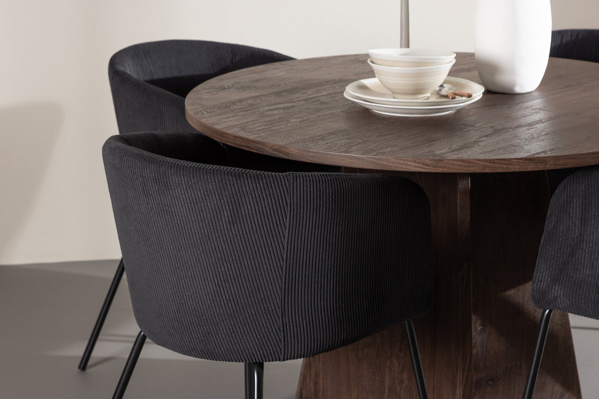 Bootcut Matbord med Berit Stolarna – MDF