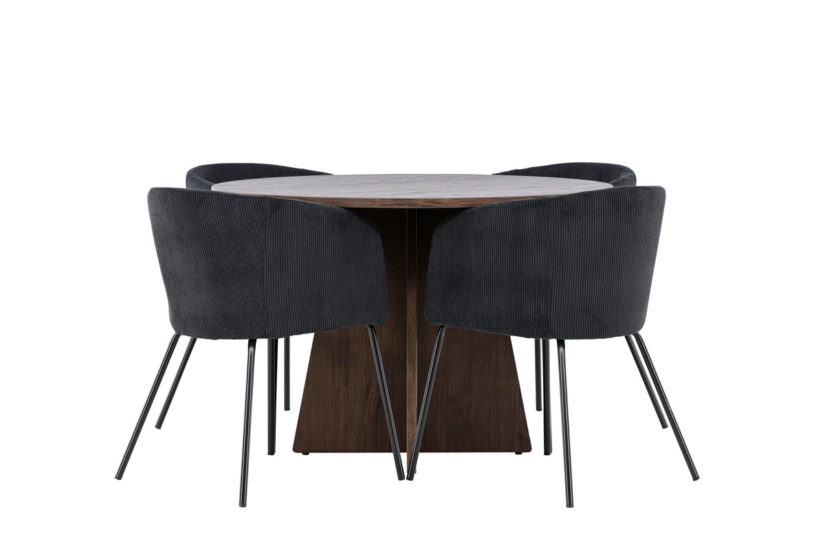 Bootcut Matbord med Berit Stolarna – MDF