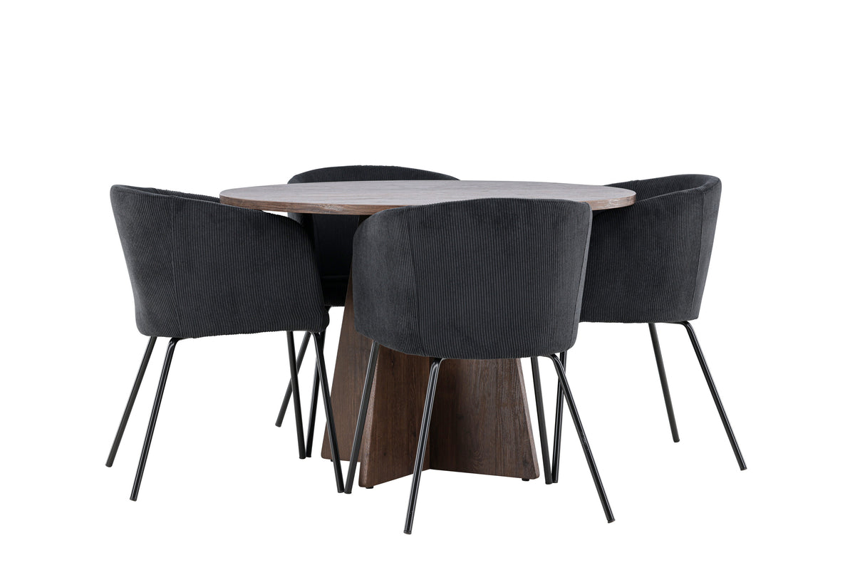 Bootcut Matbord med Berit Stolarna – MDF