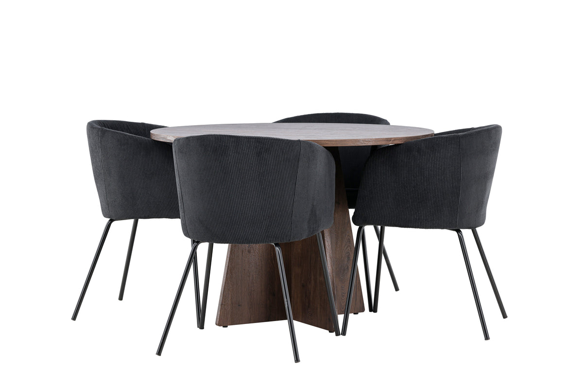 Bootcut Matbord med Berit Stolarna – MDF