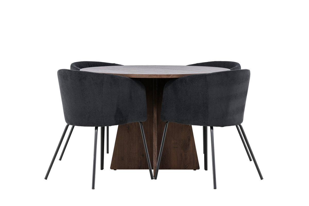 Bootcut Matbord med Berit Stolarna – MDF