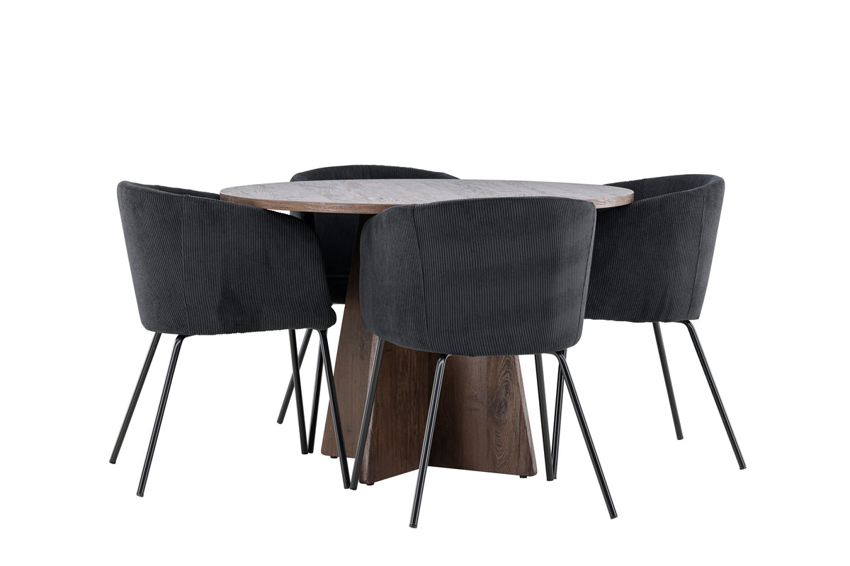 Bootcut Matbord med Berit Stolarna – MDF