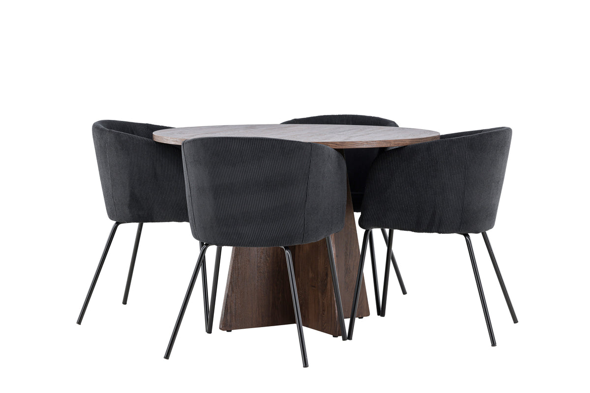 Bootcut Matbord med Berit Stolarna – MDF