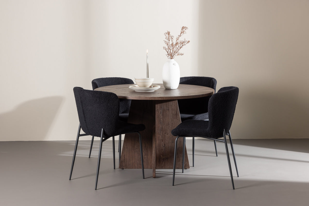 Bootcut Matbord med Modesto Stolarna – MDF