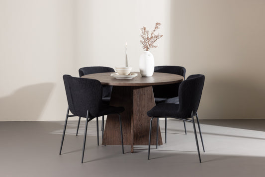 Bootcut Matbord med Modesto Stolarna – MDF