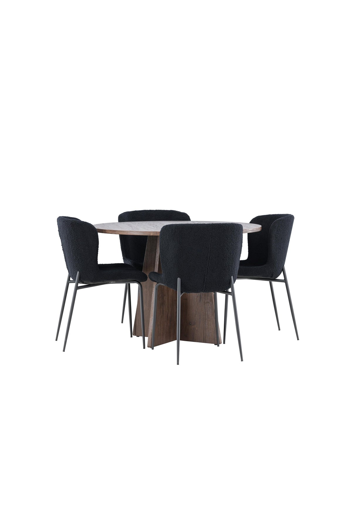 Bootcut Matbord med Modesto Stolarna – MDF