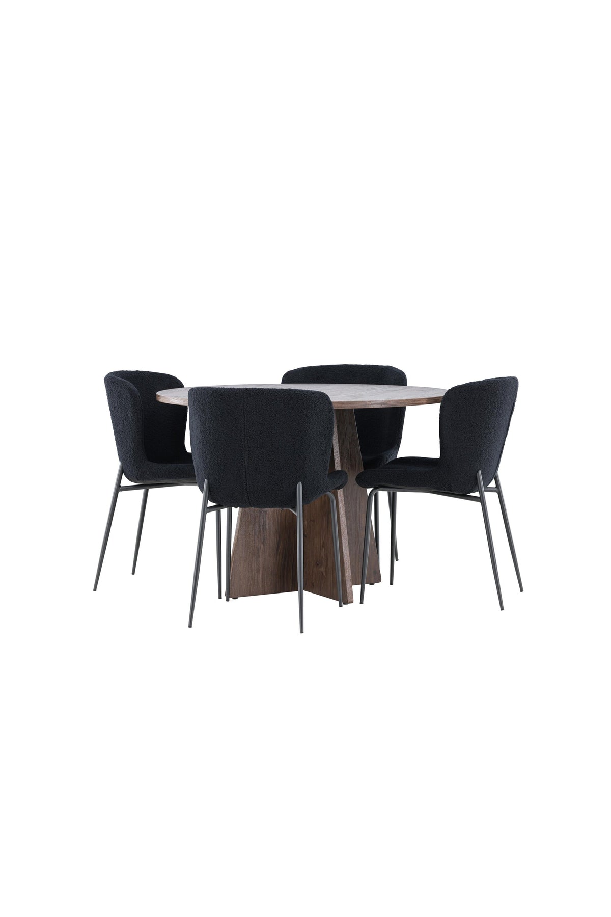 Bootcut Matbord med Modesto Stolarna – MDF