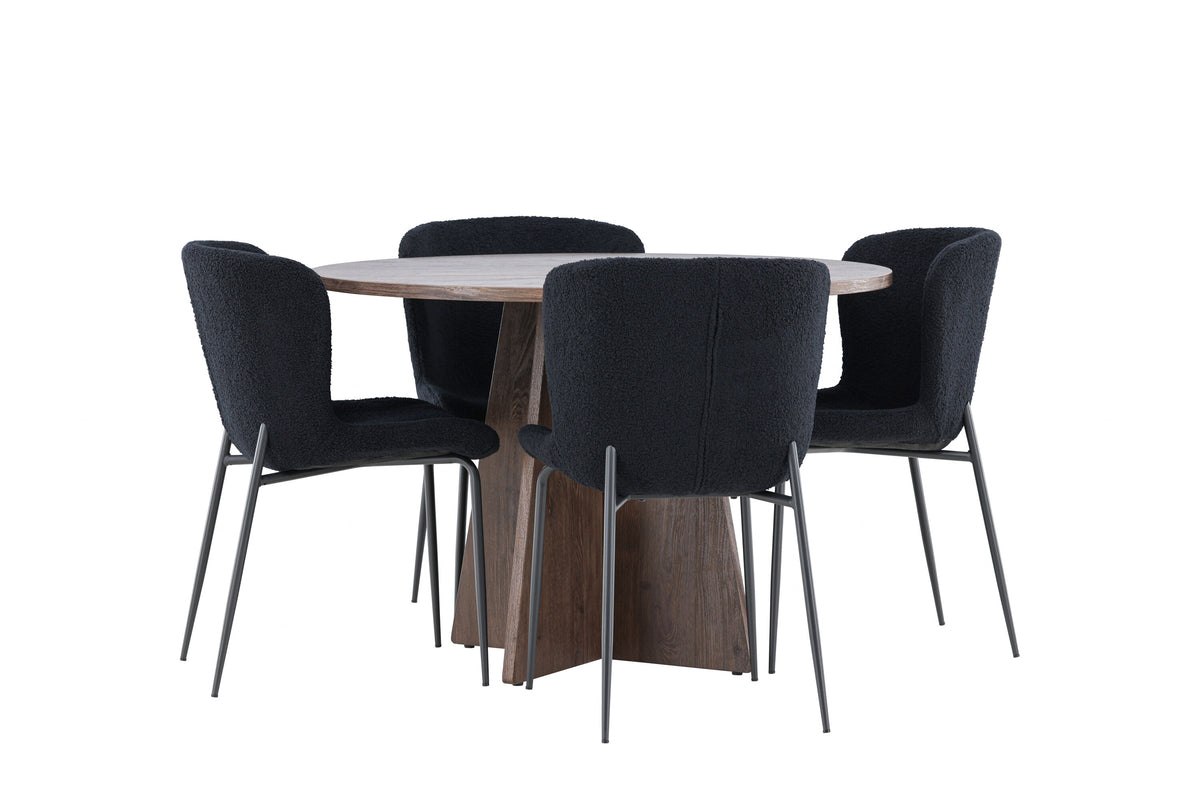 Bootcut Matbord med Modesto Stolarna – MDF