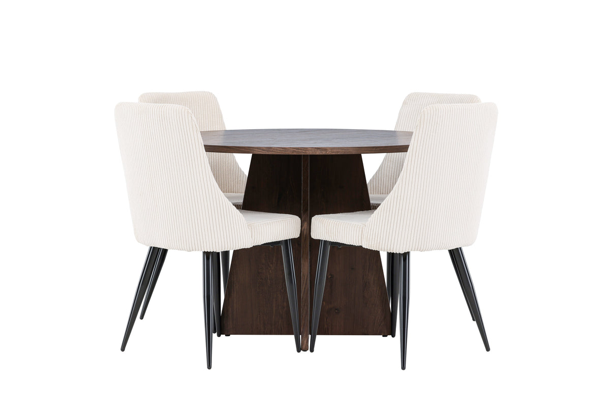 Bootcut Matbord med Leone Stolarna – MDF