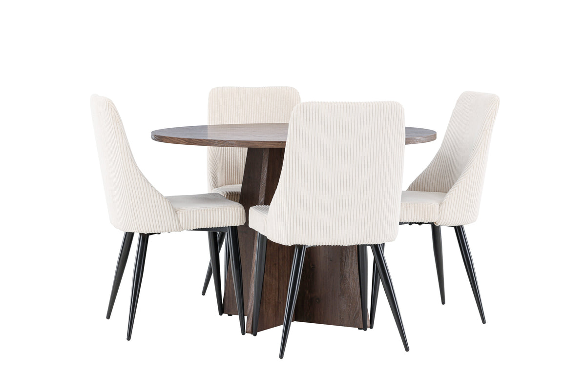 Bootcut Matbord med Leone Stolarna – MDF