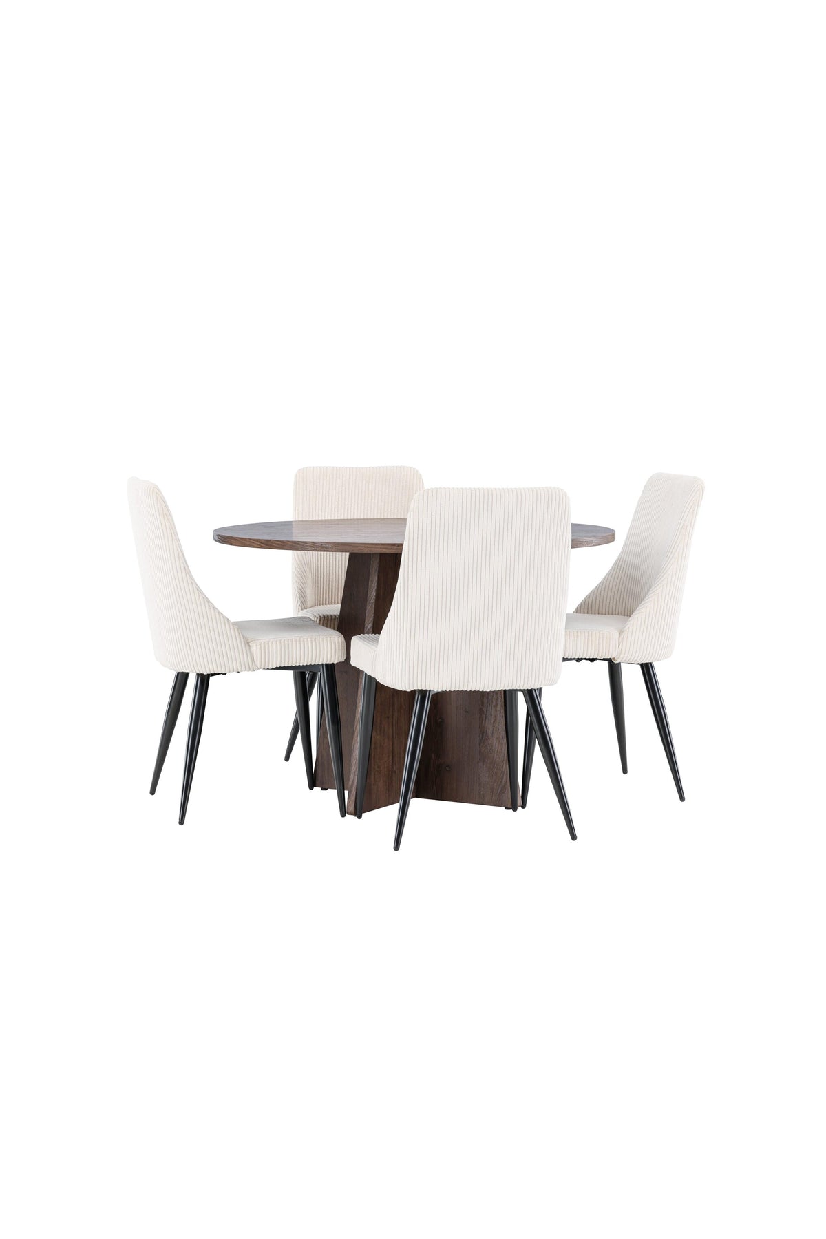 Bootcut Matbord med Leone Stolarna – MDF