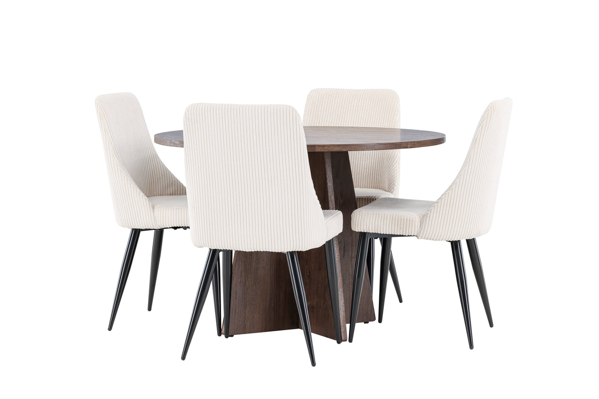 Bootcut Matbord med Leone Stolarna – MDF