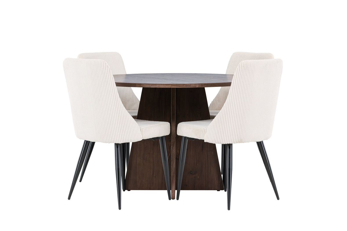 Bootcut Matbord med Leone Stolarna – MDF