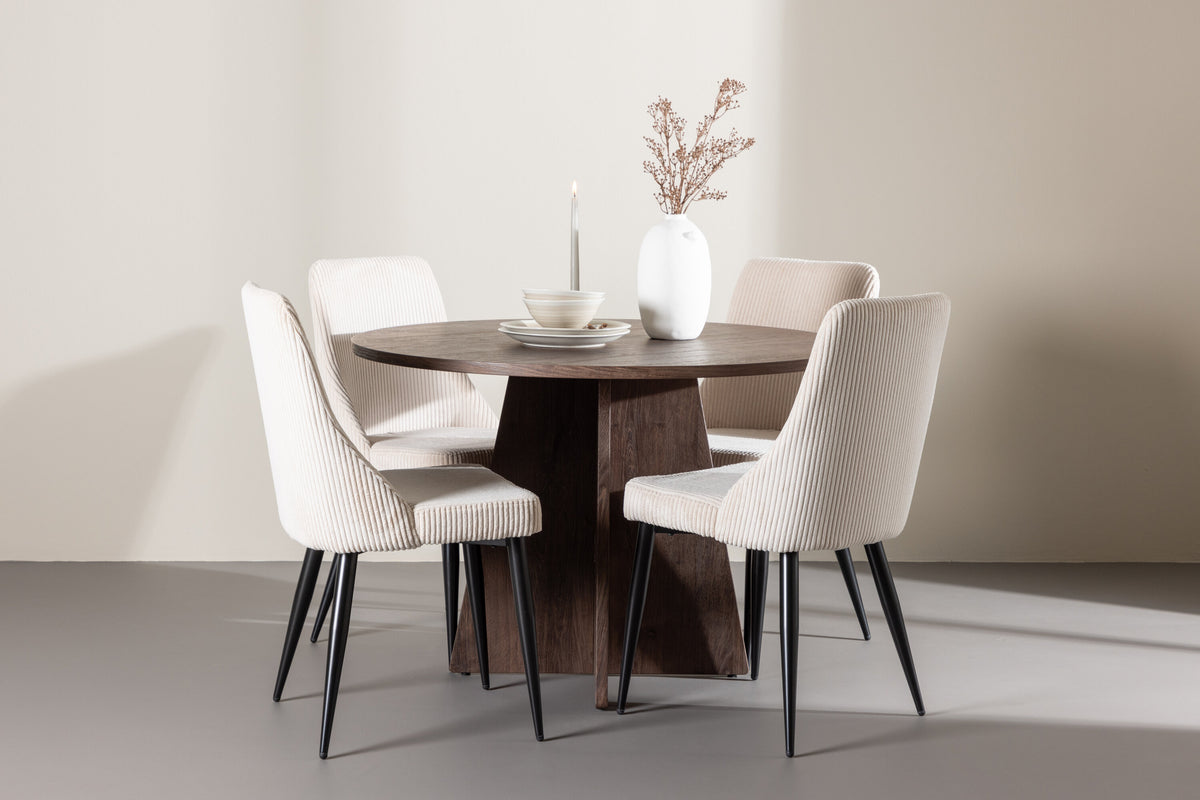 Bootcut Matbord med Leone Stolarna – MDF