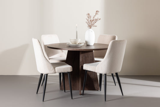 Bootcut Matbord med Leone Stolarna – MDF