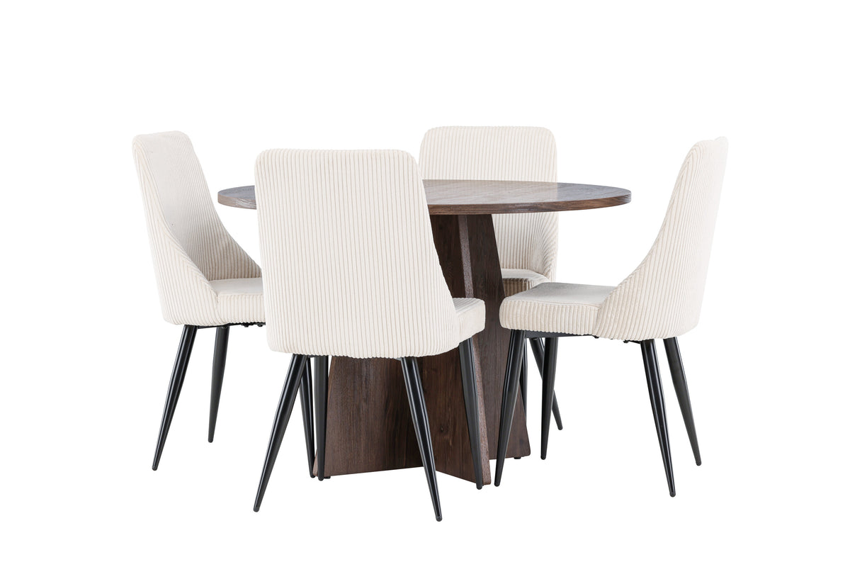 Bootcut Matbord med Leone Stolarna – MDF