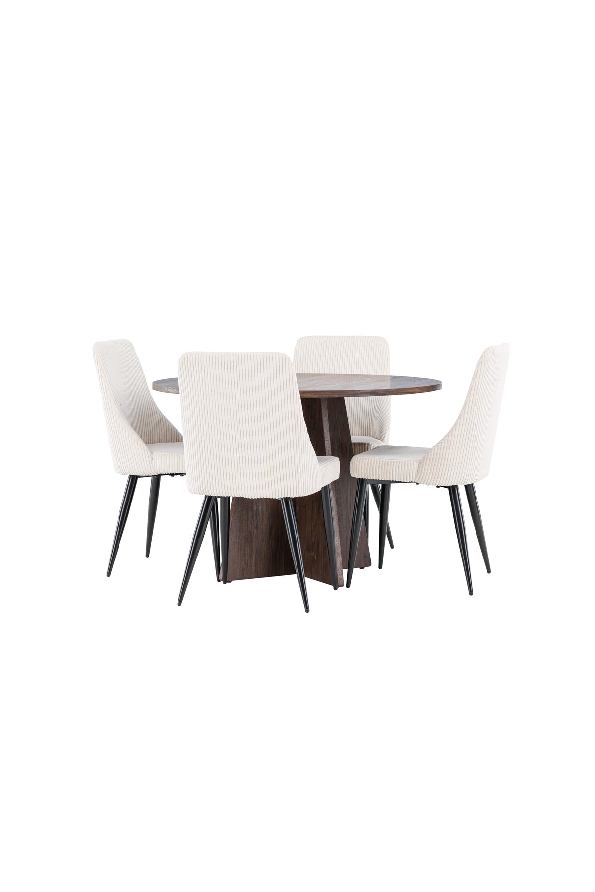 Bootcut Matbord med Leone Stolarna – MDF