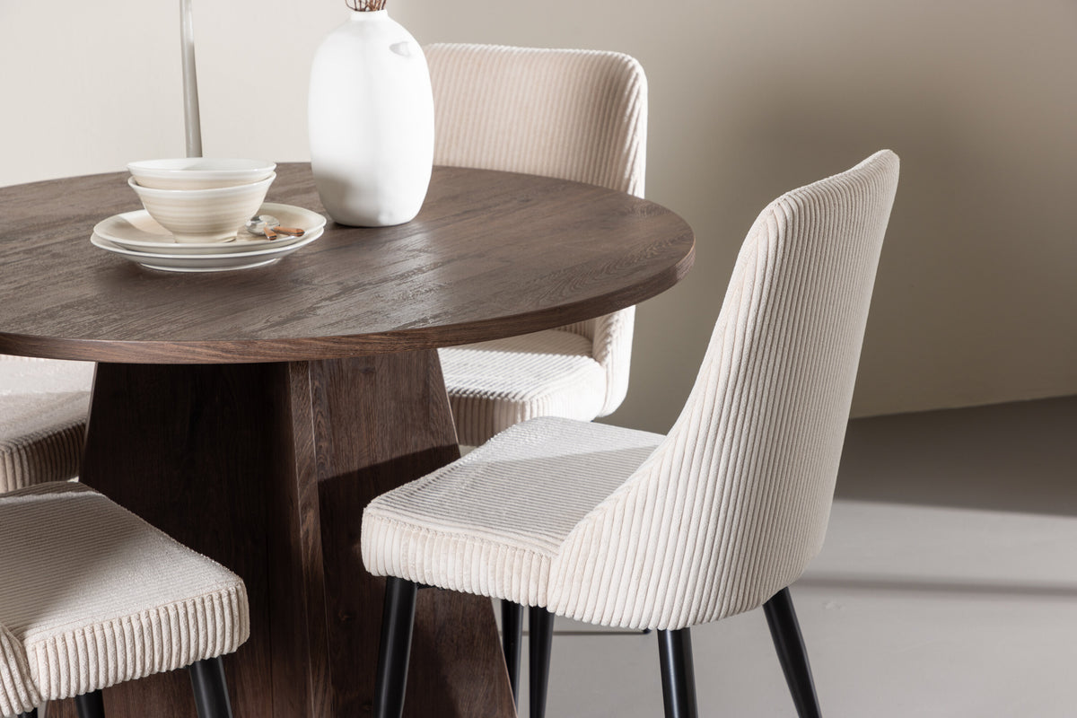Bootcut Matbord med Leone Stolarna – MDF