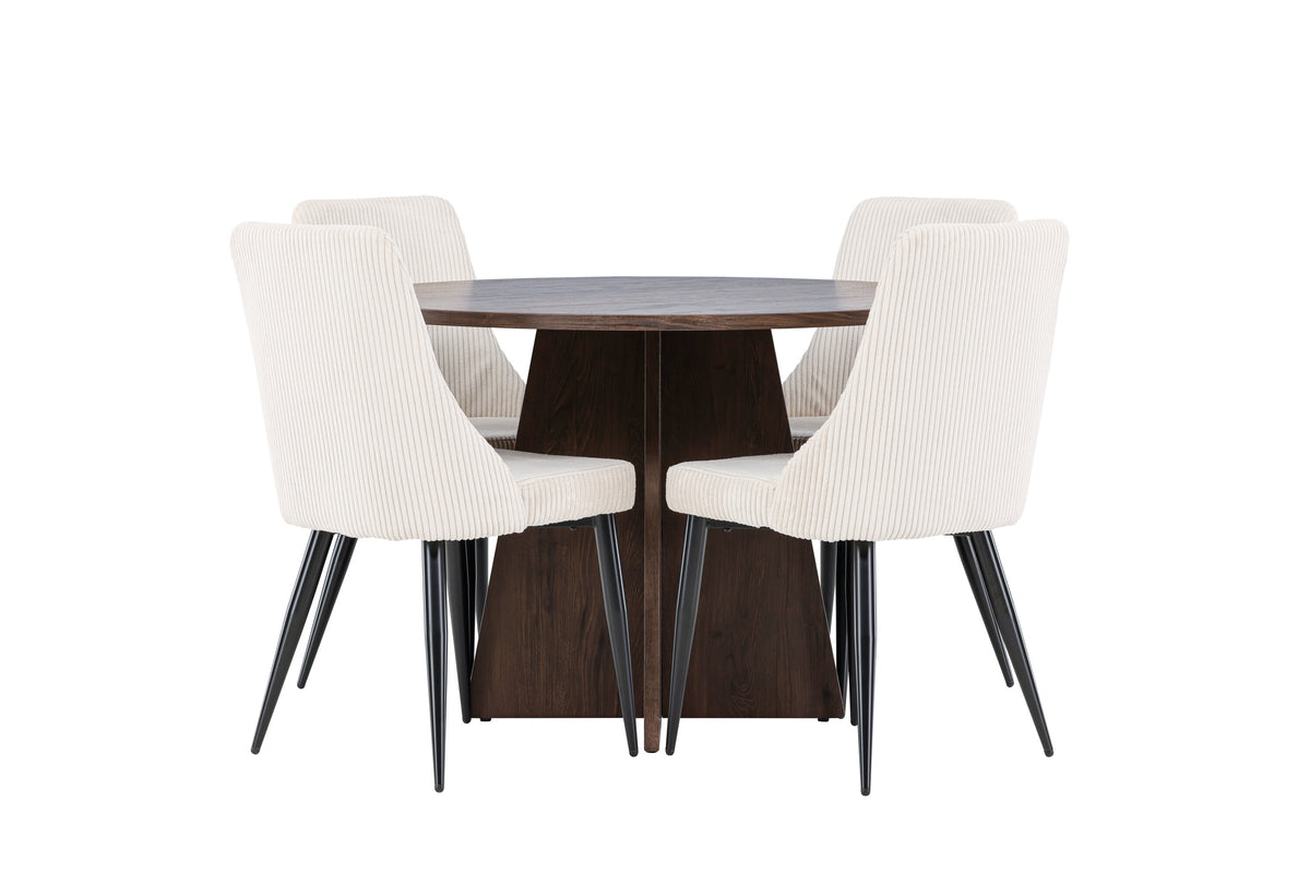 Bootcut Matbord med Leone Stolarna – MDF