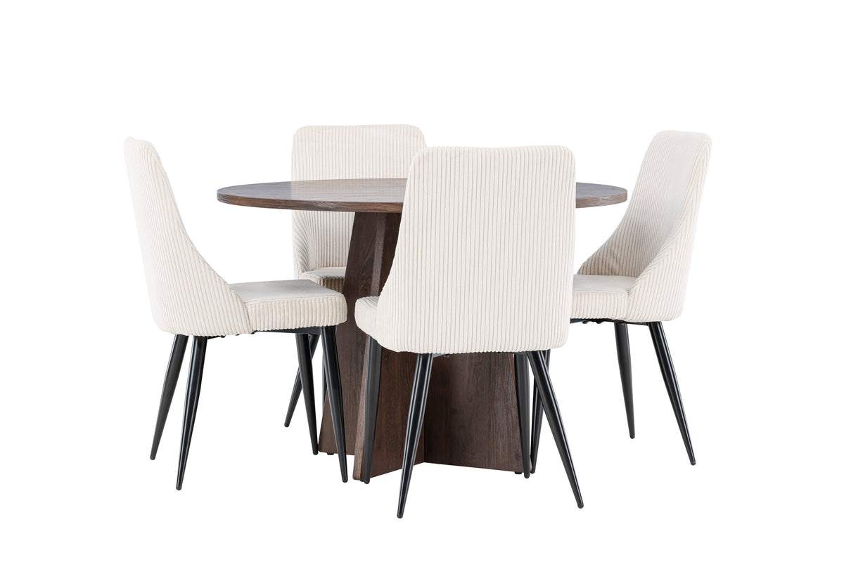 Bootcut Matbord med Leone Stolarna – MDF