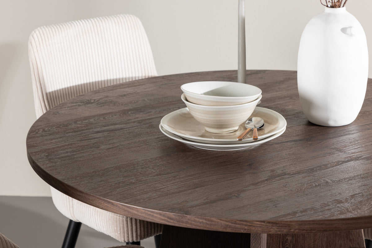 Bootcut Matbord med Leone Stolarna – MDF