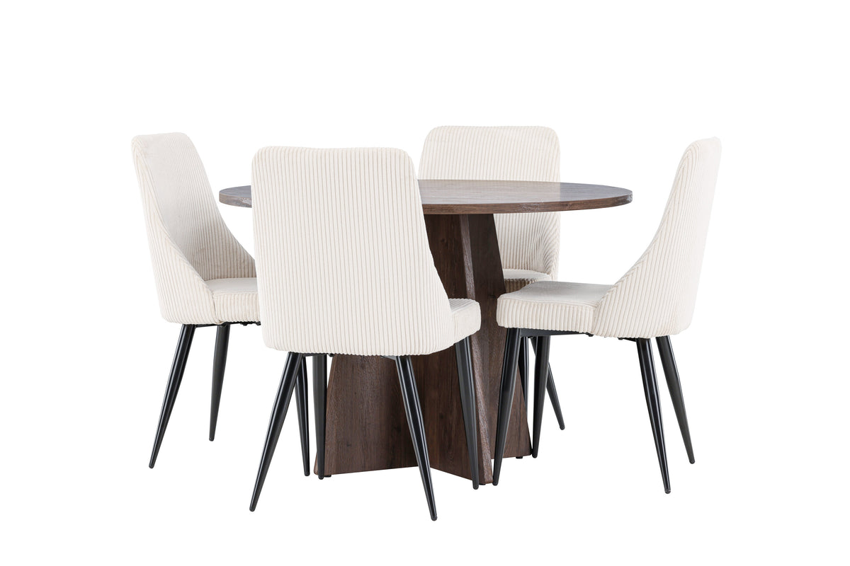 Bootcut Matbord med Leone Stolarna – MDF