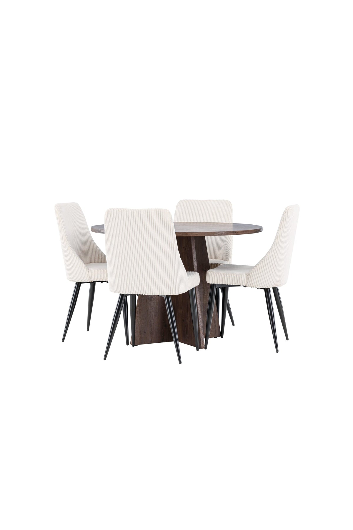 Bootcut Matbord med Leone Stolarna – MDF