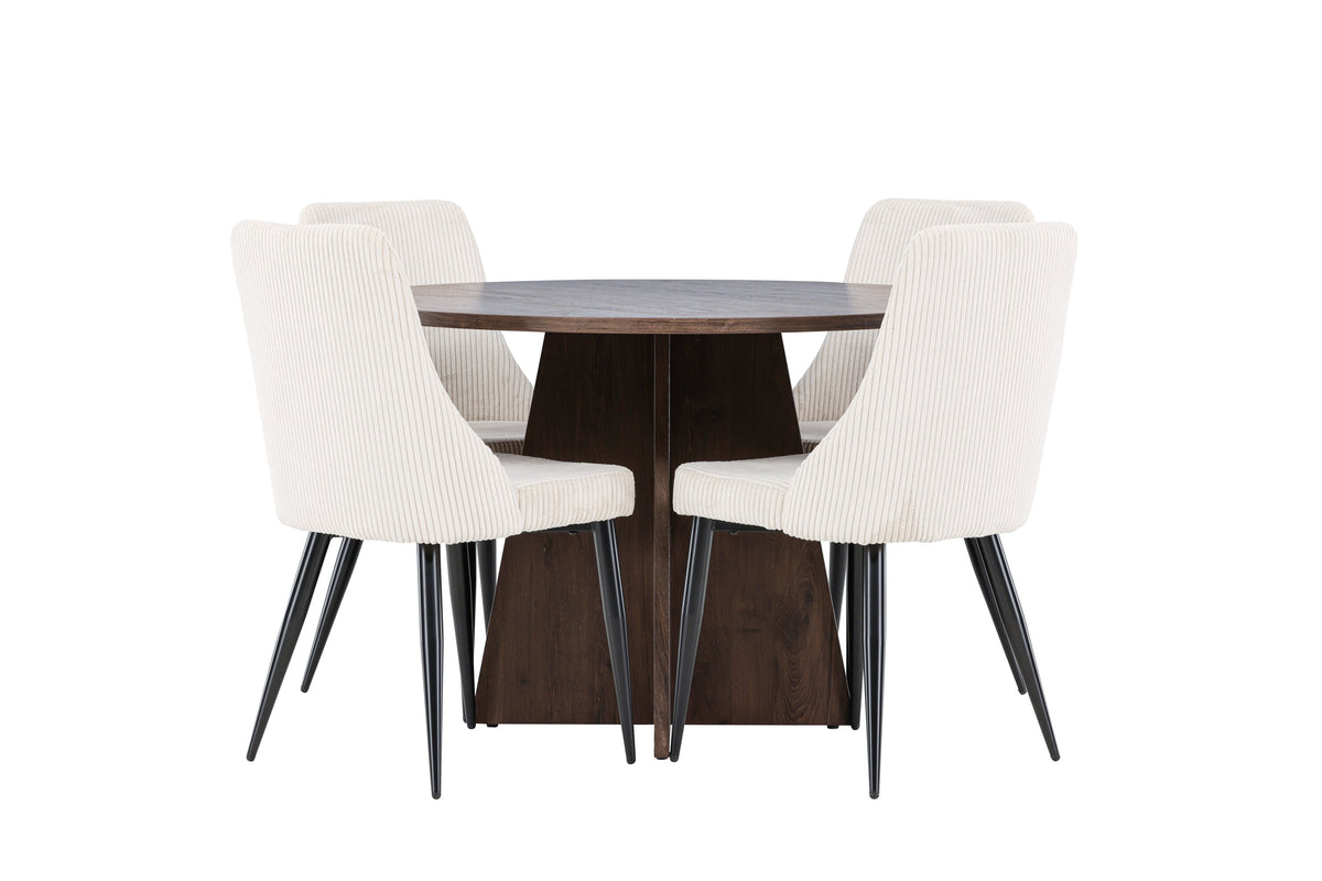 Bootcut Matbord med Leone Stolarna – MDF