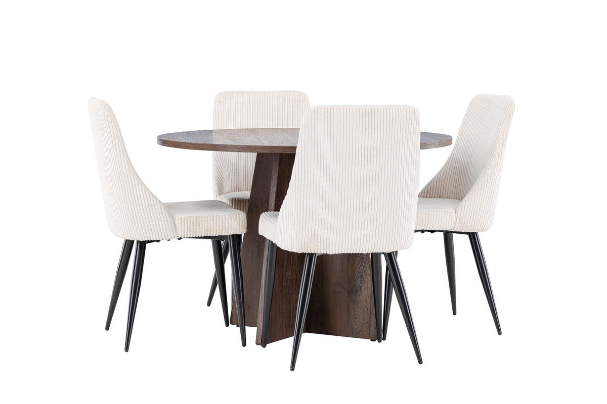 Bootcut Matbord med Leone Stolarna – MDF
