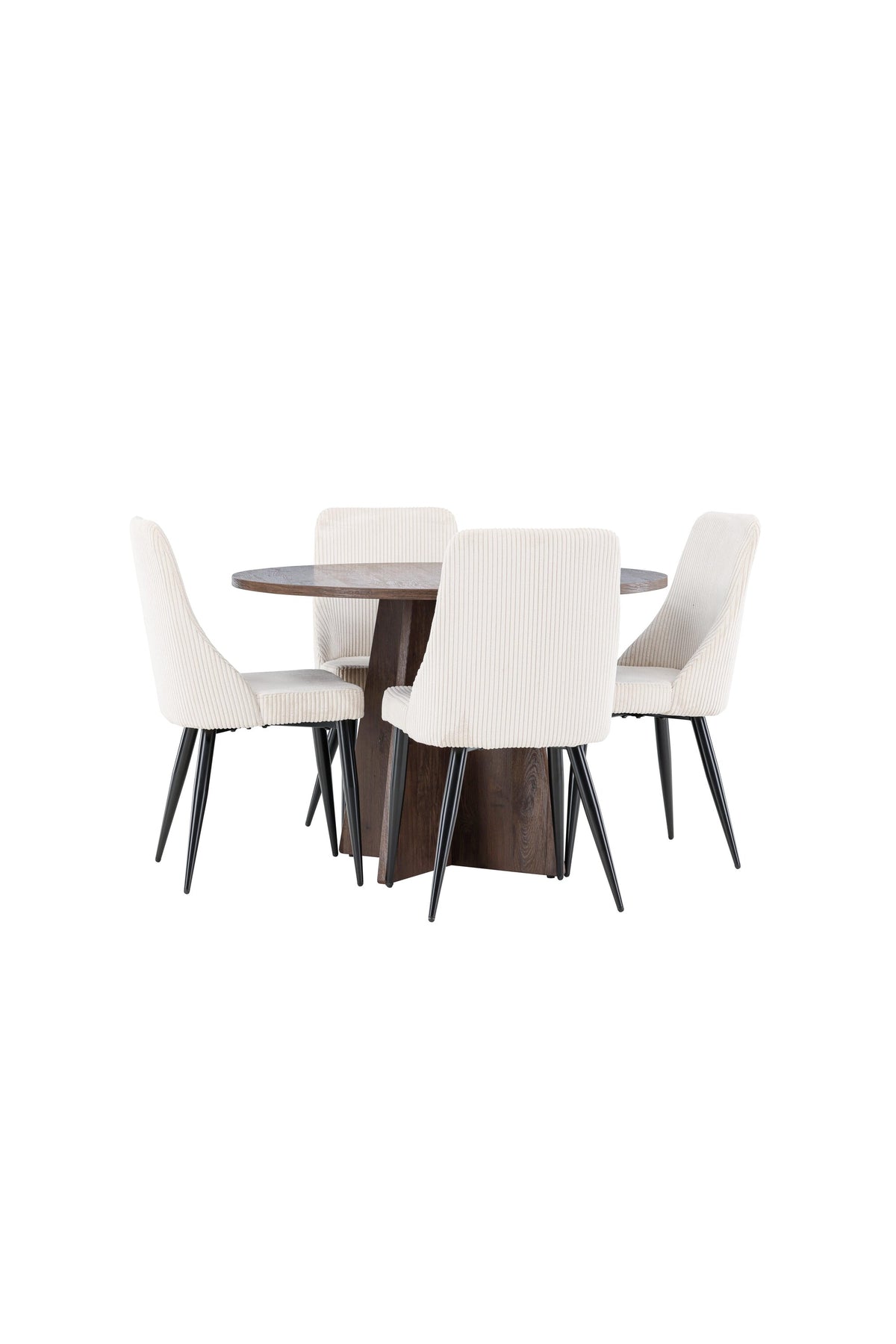 Bootcut Matbord med Leone Stolarna – MDF