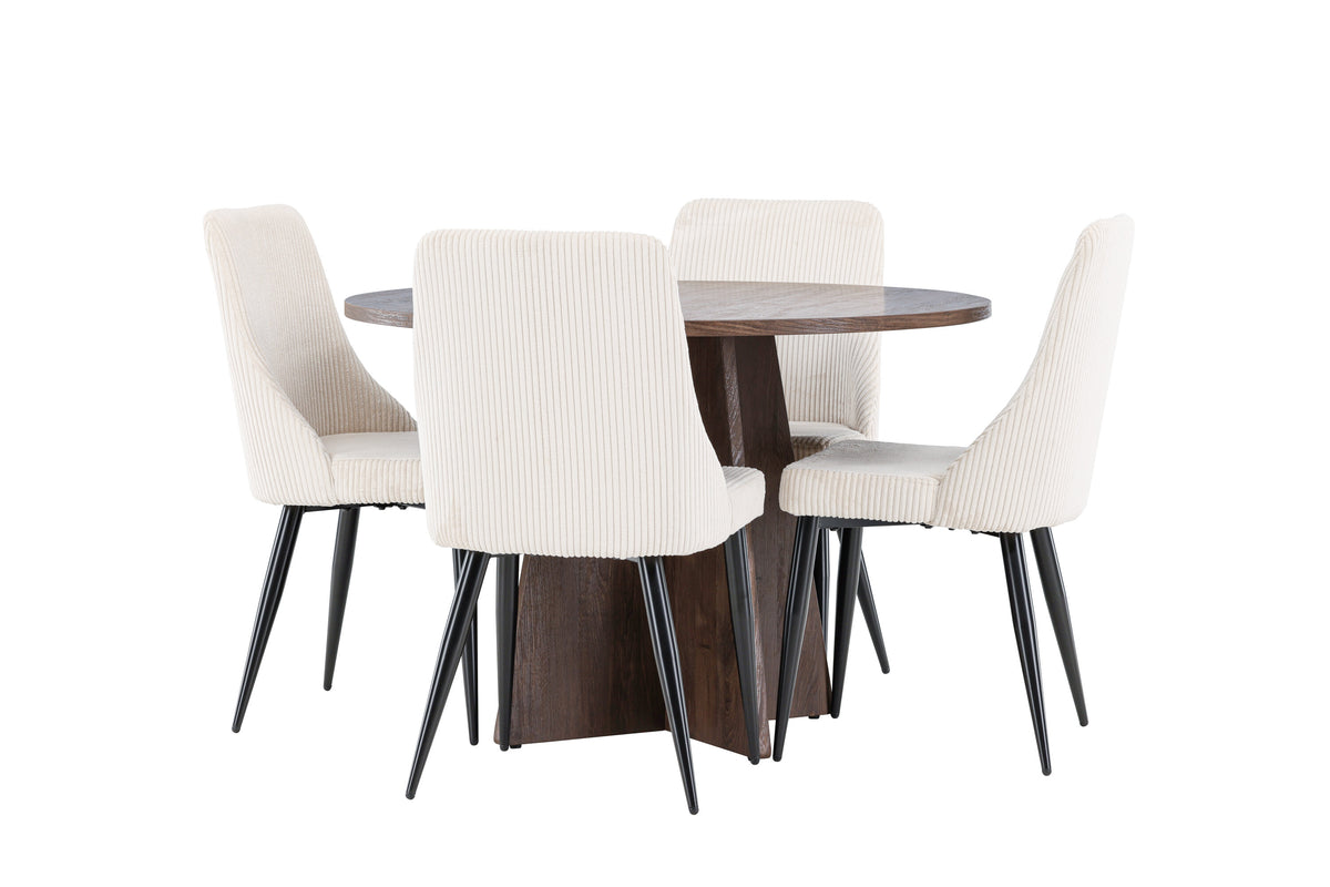 Bootcut Matbord med Leone Stolarna – MDF