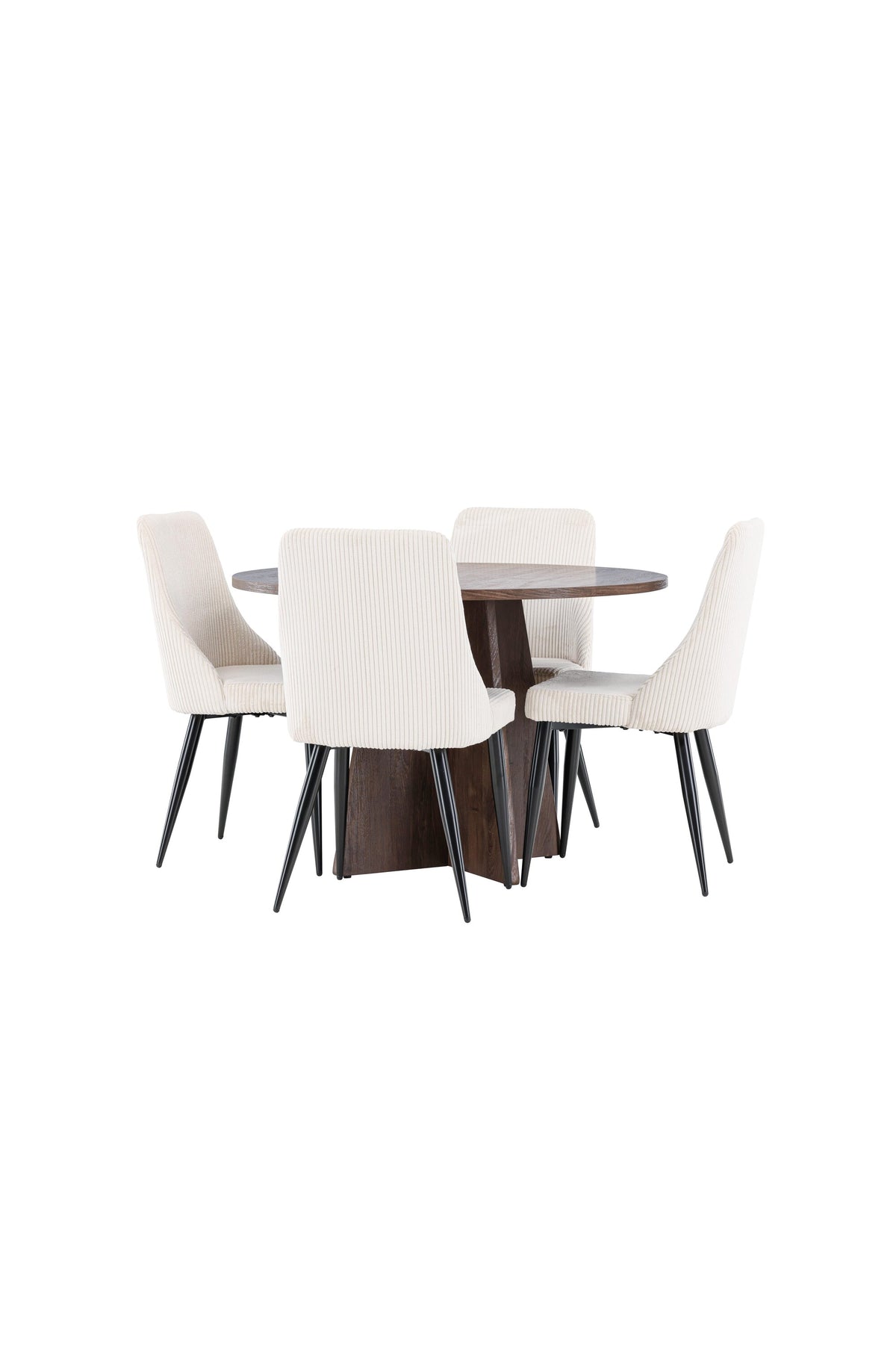 Bootcut Matbord med Leone Stolarna – MDF