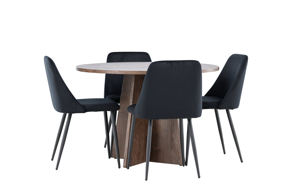 Bootcut Matbord med Night Stolarna – MDF